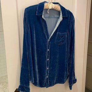 Blue Velvet Women's Top